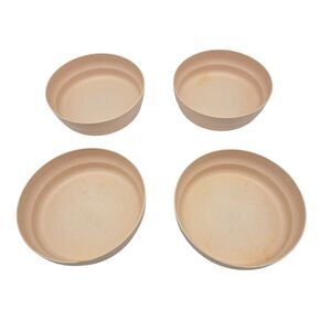 Set of 4 Tupperware Classic Cereal Bowls #155 Pastel Pink - BASES ONLY NO LIDS